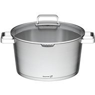 G21 Gourmet Magic, 28cm Pot with Spout, with Evaporator / Colander Lid, Stainless Steel - Pot