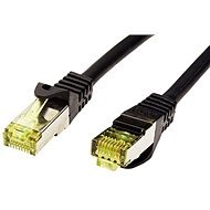 OEM S/FTP Patchkabel Cat 7, mit RJ45-Anschlüssen, LSOH, 0,5 m, Schwarz - LAN-Kabel