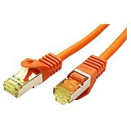 OEM S/FTP patchkabel Cat 7, s konektormi RJ45, LSOH, 1 m, oranžový - Sieťový kábel