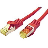 OEM S/FTP patchkabel Cat 7, s konektormi RJ45, LSOH, 10 m, červený - Sieťový kábel