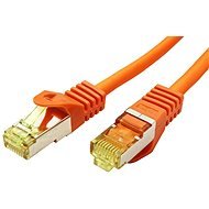 OEM S/FTP patchcable Cat 7, RJ45 csatlakozókkal, LSOH, 0,25 m, narancssárga - Hálózati kábel