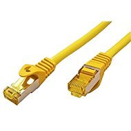 OEM S/FTP Cat 7 patch kábel, RJ45 csatlakozóval, LSOH, 25m, sárga - Hálózati kábel