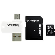 GOODRAM All in One 64GB MicroSD card 10 UHS I + card reader - Memory Card