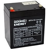 GOOWEI ENERGY Karbantartásmentes ólomakkumulátor OT5-12, 12 V, 5 Ah - Szünetmentes táp akkumulátor