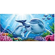 Gordon H66 Gyorsan száradó mikroszálas strandtörülköző, delfin, 100 × 180 cm - Fürdőlepedő