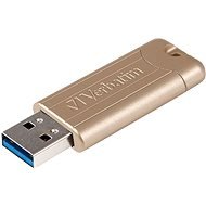 VERBATIM Store 'n' Go PinStripe Anniversary Edition Gold 64GB USB 3.0, Gold - Flash Drive