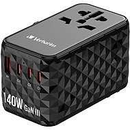 VERBATIM UTA-10 GaN III Universal Travel Adapter 140W - Travel Adapter