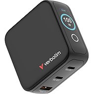 VERBATIM GaC-100D GaN-Ladegerät 100 W mit Display - Netzladegerät