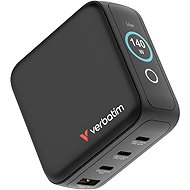 VERBATIM GaN-140D GaN-Ladegerät 140 W mit Display - Netzladegerät