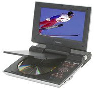 Toshiba SD-P1410 přenosný DVD, DivX přehrávač se 7" displejem - stříbrný (silver) - -