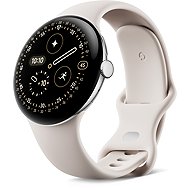 Google Pixel Watch 4 45mm Porcelain/Silver - Smart Watch