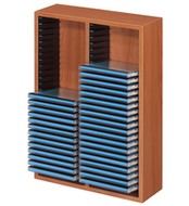 Dřevěný stojan pro 50 CD višňové dřevo  - -