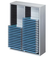 Dřevěný stojan pro 50 CD stříbrný - -