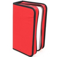 QCP Pouzdro na 128 CD/DVD - NYLON - červené (red) - -