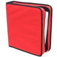 QCP Pouzdro na 200 CD/DVD - NYLON - červené (red) - -
