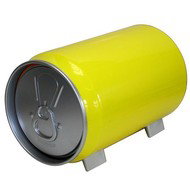 QCP zásobník na stůl, design "PLECHOVKA" pro 60 CD/DVD - žlutý (yellow) - -