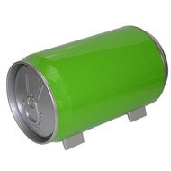 QCP zásobník na stůl, design "PLECHOVKA" pro 60 CD/DVD - zelený (green) - -