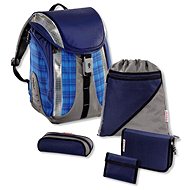  Step by Step Ultra Blue Checked  - School Set