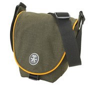 CRUMPLER Ben's Pizza M - brašna na foto, hnědozelená-oranžová (dark olive-orange), 19x17x11cm - -