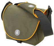 CRUMPLER Ben's Pizza XL - brašna na foto, zeleno-oranžová (olive-orange), 25x19x14cm - -