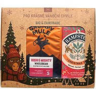 Grumpy Mule Vánoční balíček High & Mighty Arabica zrnková káva 200 g a BIO vánoční kořeněný čaj 20 k - Gift Set