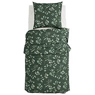 GRUND Bed linen HERBA 135 × 200 cm, 80 × 80 cm dark green - Bed Linen