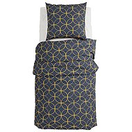 GRUND Linen NOCTURA 155 × 220 cm, 80 × 80 cm dark blue - Bed Linen