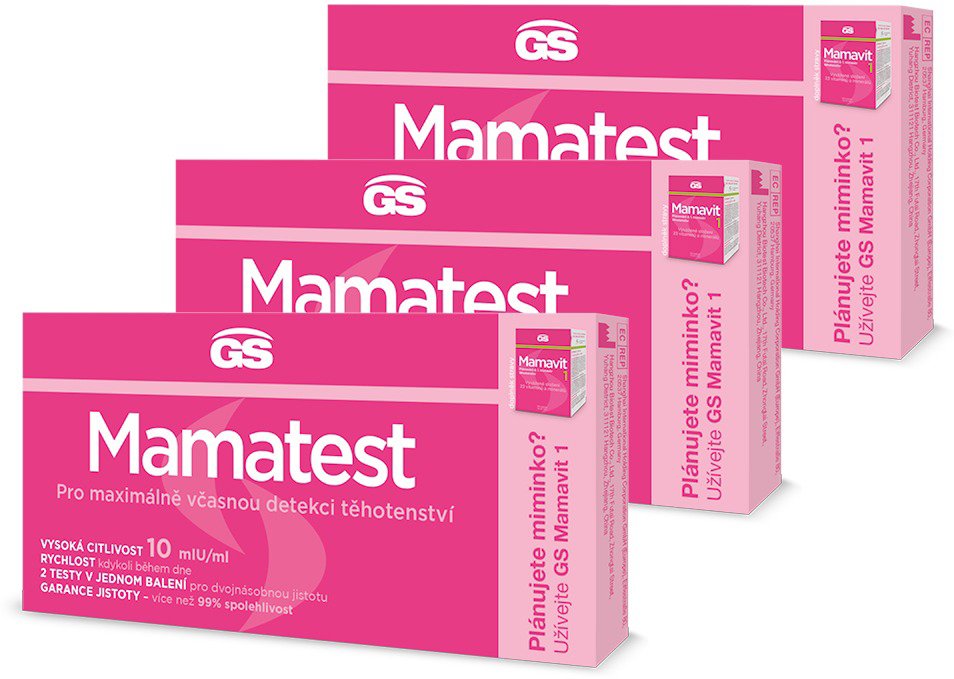 GS Mamatest 10 Pregnancy test Czech Republic/SK 3 x 2pcs - Pregnancy Test