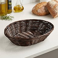 Kesper Knitted bread basket oval 24 × 20 cm, plastic, brown - Bread Basket