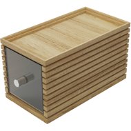 Gastro Chlebník Flow, dub/čirý akryl - Breadbox