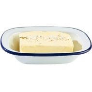 APS Enamelware Bowl 350 ml, white/blue - Small Bowl