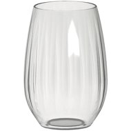 Gastro Drinking glass, plastic, height 135 mm, diameter 90 mm, fluted - Glass