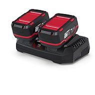 GÜDE Starter set dual charger and 2 x 4.0 Ah battery LGAP 2-18-3040 - Charger and Spare Batteries