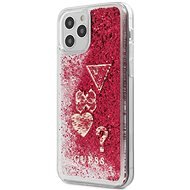Guess Liquid Glitter Charms for Apple iPhone 12 Pro Max, Raspberry - Phone Cover