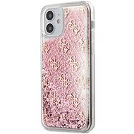 Guess 4G Liquid Glitter - Apple iPhone 12 Mini, Pink - Telefon tok