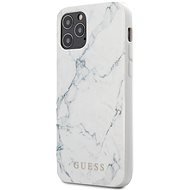 Guess PC/TPU Marble for Apple iPhone 12 Pro Max, White - Phone Cover
