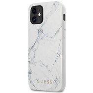 Guess PC / TPU Marble for Apple iPhone 12 Mini, White - Phone Cover