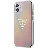 Guess PC / TPU T&amp; D Gold Triangle for Apple iPhone 12 Mini, Pink - Phone Cover