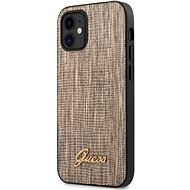 Guess Lizard for Apple iPhone 12 Mini, Gold - Phone Cover