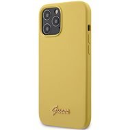 Guess Silicone Metal Logo for Apple iPhone 12/12 Pro, Yellow - Phone Cover