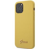 Guess Silicone Metal Logo Apple iPhone 12/12 Pro készülékhez Yellow - Telefon tok