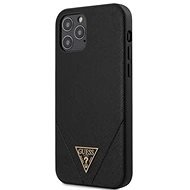 Guess Saffiano V Stitch for Apple iPhone 12 Pro Max, Black - Phone Cover