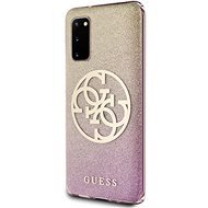 Guess 4G Glitter Circle Cover for Samsung Galaxy S20 Gold Pink - Phone Cover