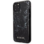 Guess Marble Design Back Cover for iPhone 11, Black - Phone Cover