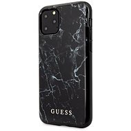 Guess Marble Design Back Cover for iPhone 11 Pro, Black - Phone Cover