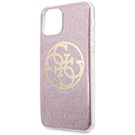 Guess 4G Glitter Circle Back Cover for iPhone 11, Pink - Phone Cover