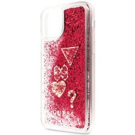Guess Glitter Hearts for iPhone 11 Pro, Raspberry (EU Blister) - Phone Cover