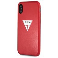 Guess PU Leather Case Triangle Red na iPhone XS Max - Kryt na mobil