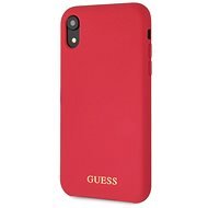 Guess Silicone Gold Logo Red na iPhone XR - Kryt na mobil