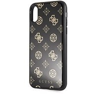 Guess Layer Glitter Peony for iPhone X/XS Black - Phone Cover